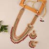 Multi Coloured Kundan Necklace Set Online