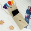 Gift Multi-Hued Mobile Sling Jute Bag