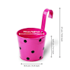 Gift Multicolour Polka Dots Hanging Metal Pots-Set Of 5