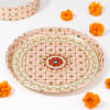 Buy Multicoloured Embroidered Karwa Chauth Pooja Thali Set