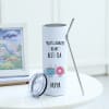 Gift My Best-Tea - Personalized Stainless Steel Tumbler With Straw