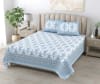 Mystic Blue Double Bedsheet And Pillow Cover Set Online