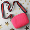Shop Mystic Zodiac - Pop Pink Personalized Canvas Sling Bag - Cancer