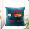 Buy Nap Time Buddy - Velvet Pocket Cushion - Personalized - Blue