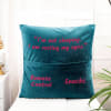 Shop Nap Time Buddy - Velvet Pocket Cushion - Personalized - Blue