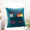 Nap Time Buddy - Velvet Pocket Cushion - Personalized - Blue Online