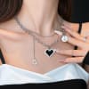 Necklace - Layered - Pixel Heart - Charm - Single Piece - Juju Joy Online