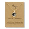 Gift Necklace - Zodiac Sign - Black And Gold - Single Piece