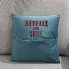 Buy Netflix And Chill - Velvet Pocket Cushion - Personalized - Blue