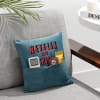 Netflix And Chill - Velvet Pocket Cushion - Personalized - Blue Online