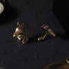 Gift Noble Horse Head Brass Cufflinks For Men