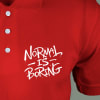 Shop Normal Is Boring Personalized Polo T-shirt - Red