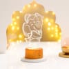 Gift Nritya Ganapati LED Lamp With Wooden Base