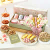 Nutritious Delights And Blooms Diwali Hamper Online