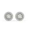 Gift Olivia Halo Stud Silver Earrings