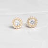 Buy Olivia Halo Stud Silver Earrings