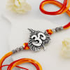 Gift Om Metal Rakhi And Delicious Sweets Combo