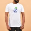 Om Trishul Personalized Cotton T-Shirt For Men - White Online