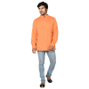 Orange Cotton Short Kurta For Men Online