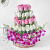 Gift Orchids and Roses in Basket