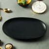 Buy Oval Ceramic Plate in Black