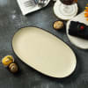 Buy Oval Ceramic Plate in Terrazzo Texture
