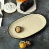 Oval Ceramic Plate in Terrazzo Texture Online