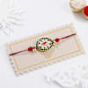 Buy Oval Kundan Meenakari Rakhi