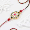 Oval Kundan Meenakari Rakhi Online