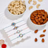 Oxidized Charm Rakhis and Nutty Delights Combo - Set Of 4 Online