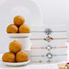 Oxidized Rakhi And Besan Laddoo Combo  Set Of 4 Online