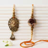 Buy Oxidized Victorian Bhaiya Bhabhi Rakhi With Besan Laddoo