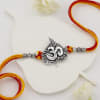 Gift Paan Leaf And Om Rakhi With Watch Organizer - Personalized