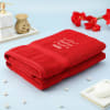 Shop Pack of 2 Poppy Red Personalized Couple Towels