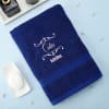 Buy Pack of 2 Poppy  Royal Blue Personalized Couple Towels