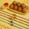 Pack of 5 Intricate Beauty Rakhi Set Online