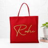 Gift Passionate Love Personalized Canvas Tote bag - Red