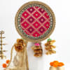 Gift Patola Design Puja Thali Set For Karwa Chauth
