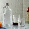 Gift Patterned Crystal Glass Juice Bottle And Glasses Set