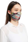 Shop Payal Singhal Face Mask With Pouch - Giraffe And Chintz Print - Reversible