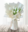 Peaceful White Tulip Bouquet Online
