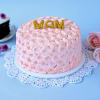 Peach Rosette Cream Cake For Mom (1 Kg) Online