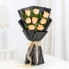 Gift Peachy Delight - Peach Roses Bouquet With Mini Cake