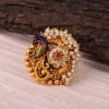 Gift Peacock Antique Gold Finish Adjustable Ring