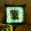 Buy Peacock Design Satin LED Cushion (Set of 2)