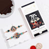 Peacock Grace - Rakhi And Chocolate Combo Online