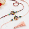 Gift Peacock Meena Rakhi (Set of 2)