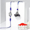 Peacock Oxidized Bhaiya Bhabhi Rakhi Online