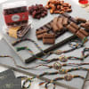 Peacock Rakhi Set Of 5 With Chocolates And Goodies Online