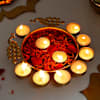 Buy Peacock Urli With DIY Rangoli Set And T-Lights